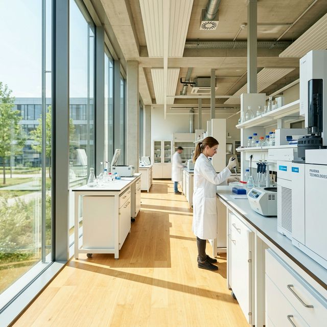 Modern laboratory and headquarters interior